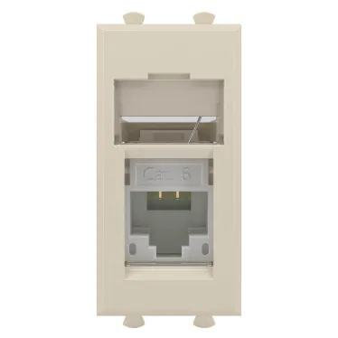 Компьютерная розетка ''Ванильная дымка'' ''Avanti'' RJ-45 модульная, кат. 6, 1 мод