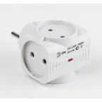 Тройник 4гн, без заземл, со шторками (белый) (10/60/2880) SP-4-W