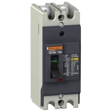 Выключатель автоматический двухполюсный EZC100 30 KA/380В 2Т 60 A