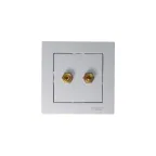 Аудиорозетка ATLASDESIGN двухместная алюминий