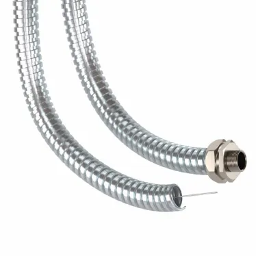 Металлорукав из оцинкованной стали DN 20мм, Dвн 20,5 мм, Dнар 24,5 мм, IP40, с протяжкой 100м