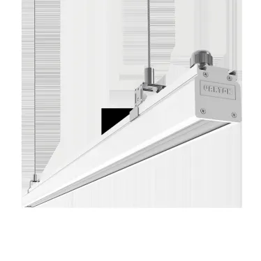 Cветильник светодиодный линейный Mercury Mall IP54 1103x54x58 мм линза 89°x115° 40W 4000К белый RAL9003 муар | V1-R0-00533-31L12-5404040 | VARTON