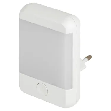 Ночник - светильник светодиодный NN-624-SW-W в розетку с выключателем белый