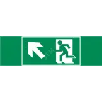Пиктограмма (наклейка) "ФИГУРА / СТРЕЛКА ВЛЕВО ВВЕРХ" 310х90мм для аварийно-эвакуационного Свет-к а Basic IP65 | V5-EM02-60.002.017 | VARTON