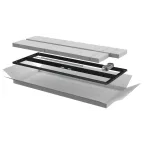 Дверь перфорированная двустворчатая для шкафа LINEA N 28U 600мм черная