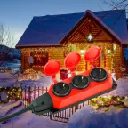 Удлинитель силовой UK-3e-3x1,5-40m-IP44(KG) с заземлением 3 розетки каучук 40м КГ 3х1,5мм2 IP44