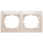 Рамка на 2 поста гор., СУ, Plano, сл.кость, 1-502-02