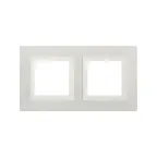 Рамка из натурального стекла, ''Avanti'', белая, 4 модуля