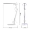 Светильник настольный светодиодный NLED-497-12W-W на струбцине и с основанием белый