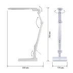 Светильник настольный светодиодный NLED-497-12W-W на струбцине и с основанием белый