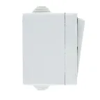 Прага Выключатель двухклавишный 10А IP44 белый