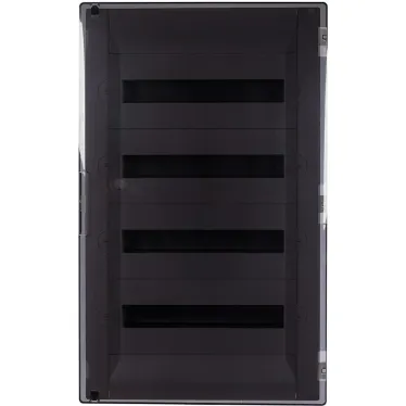 Щит встраиваемый пластиковый 4х18, прозрачная дверь с клеммником заземления нейтрали