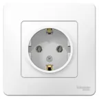 BLANCA скрытой установки розетка с заземлением без шторок, 16А, 250В, белый