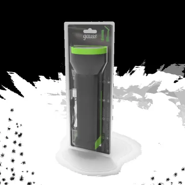 Фонарь светодиодный ручной 3 Вт 150 лм Черный IP3X аккумуляторный Li-ion 1200мАч GFL Gauss