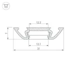 Профиль PHS-A-2000 ANOD (ARL, Алюминий)