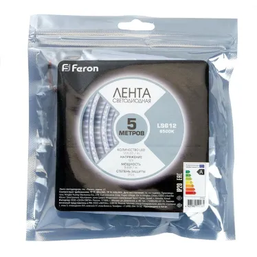 Лента светодиодная LEDх120/м 5м 9.6w/m 12в дневной