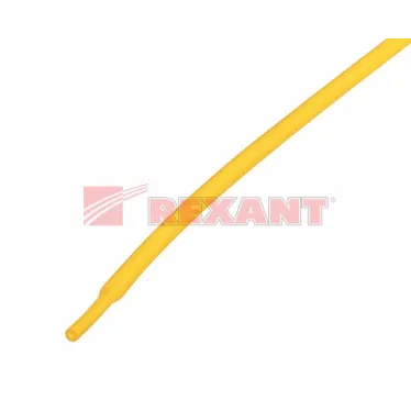 Термоусаживаемая трубка 2,0 1,0 мм, желтая, упаковка 50 шт. по 1 м, REXANT