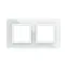 Рамка из натурального стекла, ''Avanti'', белая, 4 модуля