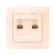 Валенсия розетка компьютерная RJ-45 2-местная кремовая
