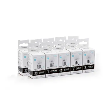 Лампа светодиодная LED 10 Вт 730 лм 4100К шар P45 нейтральный E27 AC 220В Elementary Gauss