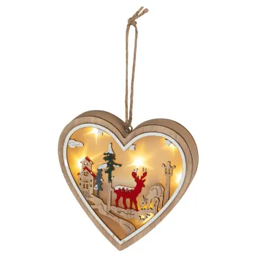 Новогодний декоративный светильник Сердце, 9*10 см, 4 LED, 2*ААА ENGDS-5L