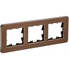 BRITE Рамка 3 поста РУ-3-1-Бр металл коричневый RE AL IEK