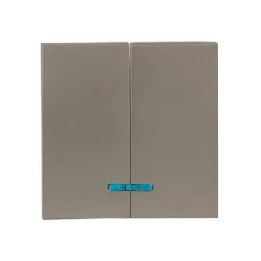 Валенсия лицевая панель выключателя 2-кл. с индикатором 10А кашемир