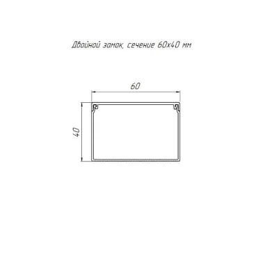 Кабель-канал серый RAL 7035 2-й замок в п/э 60х40 (40м/уп)