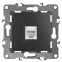 Розетка информационная RJ45, Эра12, антрацит, 12-3107-05