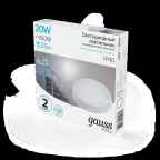 Светильник светодиодный ДБП 20 Вт 1520 лм 4000К AC 220В Белый IP40 круг D180х33мм Пластик ЖКХ с оптико-микроволновым датчиком движения HALL Gauss