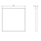 Светильник светодиодный SPO-940-9-40K-038 38Вт 4000К 3990Лм 588х588x40 матовый Грильято