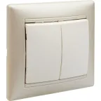 VALENA Рамка 1 пост белая/серебро