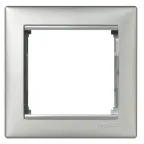 VALENA Рамка 1 пост горизонтальная алюминий