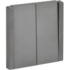 FORTE@PIANO Выключатель 2-клавишный проходной 10А FP507 сталь IEK