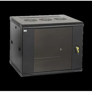 Шкаф настенный 19' LINEA W 15U 600x600мм стеклянная дверь RAL9005