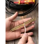 Шина PEN ноль-земля 6х9мм 18 отверстий латунь крепеж по центру PROxima