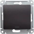 GLOSSA Переключатель одноклавишный с подсветкой схема 6а шоколад в рамку