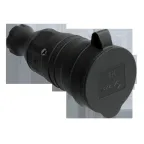 ОМЕГА Розетка переносная каучук 16А 2Р+E IР44