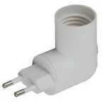 Переходник вилка-Е27 с выключателем, белый | Б0027981 | ЭРА