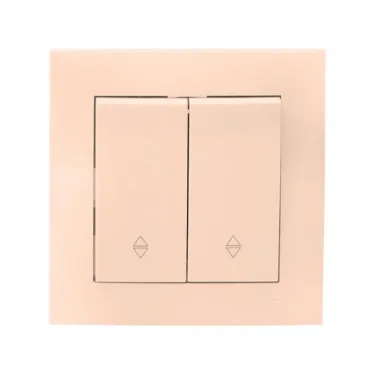 Валенсия выключатель 2-кл. 10А кремовый проходной