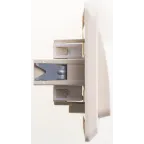 ЭТЮД Выключатель одноклавишный скрытый бежевый сх.1