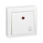 Кнопка клавишная с подсветкой, 10А 250В, S73L, механизм