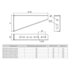 Кронштейн настенный осн.100мм (1,5мм) HDZ | kn100-HDZ | EKF