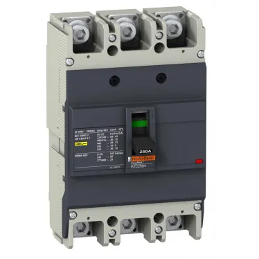 Выключатель автоматический трехполюсный EZC250 36 KA/415В 3Т 225 A