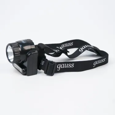 Фонарь светодиодный налобный 6 Вт 180 лм Черный IP42 аккумуляторный Lead acid 800мАч GFL Gauss
