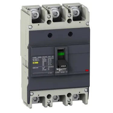 Выключатель автоматический трехполюсный EZC250 36 KA/415В 3Т 225 A