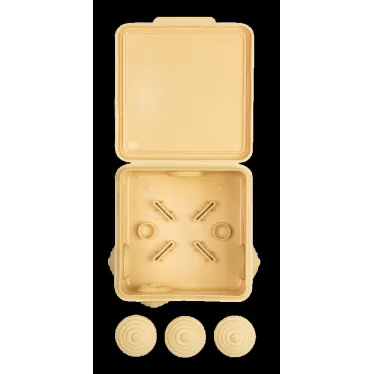 Коробка распаячная КМР-030-031 с крышкой (83х83х54) 7 мембранных вводов светлое дерево IP54 PROxima