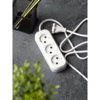 Удлинитель 'Эксперт' 3 гнезда 2 метра 10А/2.2кВт без заземления ПВС 2х0.75 PROxima