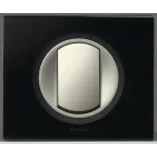 Рамка, однопостовая, черное стекло