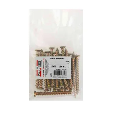 Шуруп по бетону 7,5х72 потайная головка, остроконечный (20шт) - пакет
